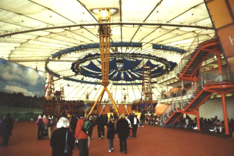 The main entrance to the Dome tent