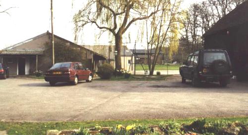On the left is the studio building; the barn is on the right edge.